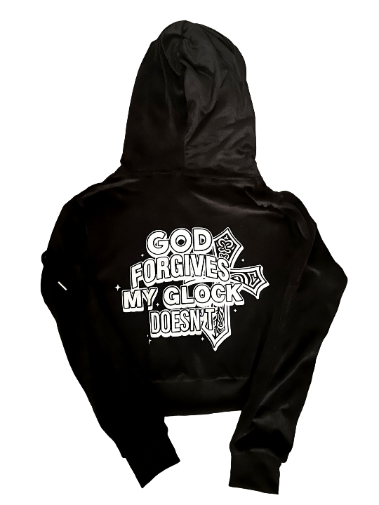 Hoodie "God Forgives My Glock Doesn't" BLACK - Womens